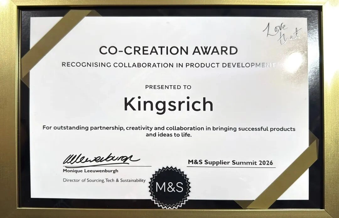 Co-Creation Award presented to Kingsrich at the M&S Supplier Summit 2026